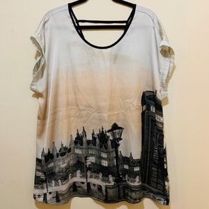 Forever 21 Picturesque London Dolman Roll Sleeve